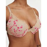 Passionata - Diep Uitgesneden Push-Up Beha - Zwart - Tule - Borduurwerk