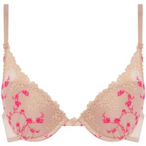 Passionata - Diep Uitgesneden Push-Up Beha - Zwart - Tule - Borduurwerk