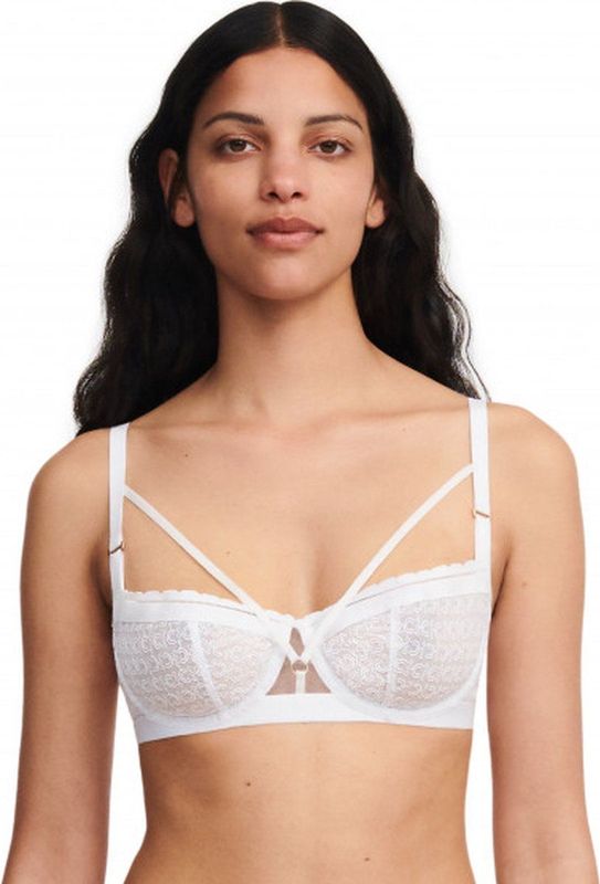 Chantelle - Monogram - Balconnet-bh - Wit - Borduursels en Tule