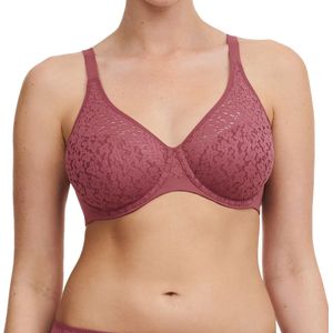 Chantelle - Norah - Beugel BH - Roze - Volledig Kant, 75D, Glad Microfiber, U-vormig Rugpand