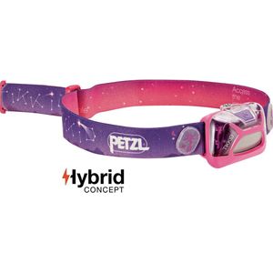 Petzl PT-E091BA01 Tikkid (lantaarn met headtape, roze, IPX4, CE, CPSIA, 4, 30 lm), volwassen unisex, unieke maat, maat maat