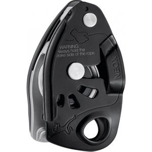 Petzl Neox zekerapparaat met blokkeerfunctie voor leadklimmen zwart