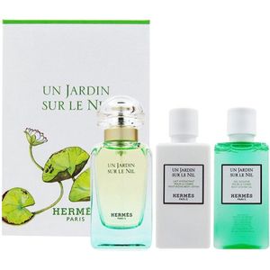 Hermès Un Jardin Sur Le Nil EDT Geschenkset EDT 50 ml + 40 ml Körperlotion + 40 ml Duschgel