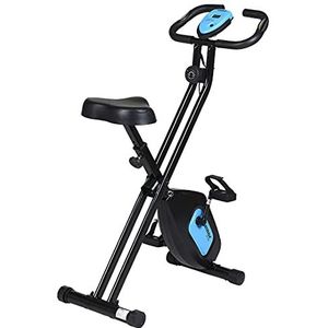 CARE FITNESS - Hometrainer, opvouwbaar, SV-316-7 functies – vliegwielmassa 4 kg – magneetrem – hartslagmeter – biking-design en krachtig blauw