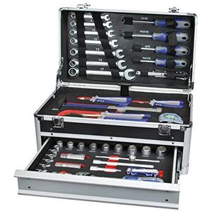 Tec Hit 503045 koffer aluminium 1 lade met 45-delige gereedschapsset chroom vanadium