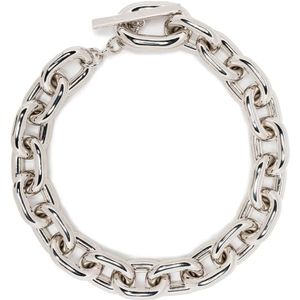Rabanne, Accessoires, Dames, Grijs, ONE Size, Zilveren Ketting voor Vrouwen