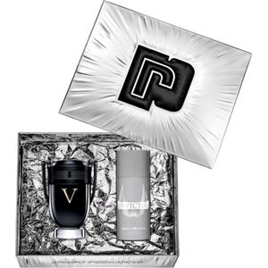 Paco Rabanne Invictus Victory Giftset -100 ml eau de parfum spray + 150 ml deodorant spray - cadeauset voor heren