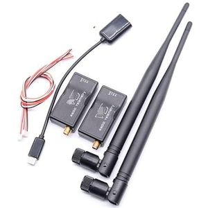 For 3DR Radio V5 Telemetrie 433 Mhz 915 Mhz 1000 MW/500 MW Lucht en Grond Data Transmit Module met OTG-kabels for APM 2.8/Pixhawk 2.4.8 (Color : 1000MW 433MHZ)