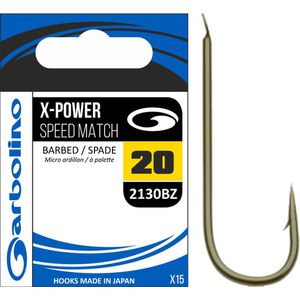 Garbolino X-Power Speed Match Barbed-Spade (15 pcs) - Maat : 18