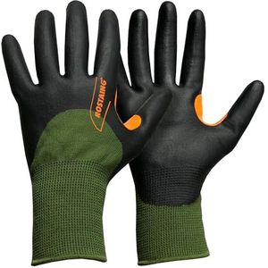 ROSTAING MIDSEASON Handschoenen - Paar Dunne en Warme Werkhandschoenen - Voor demi-Seizoen Werk in Koel Midden - Handschoenen voor Schuurwerk en Afhandeling - Tactiele Handschoenen - Kaki en Zwarte
