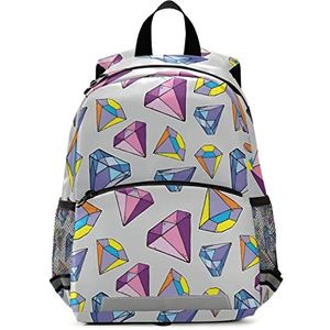 Kleurrijke Diamant Peuter Preschool Rugzak Boekentas Mini Schoudertas Schooltas voor Pre-K 3-7 Jaar Reizen Jongens Meisjes