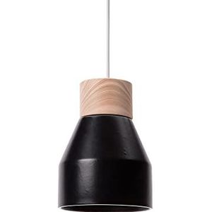 Spot-hanglamp, keramiek, 40 W, zwart/naturel, ø 12 x H 17 cm