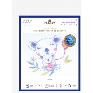 DMC Plattstich Set mit Stickrahmen ""Lukas"", vorbedruckt, 10,5x9,3cm