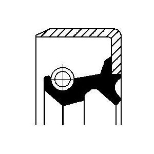 Mitsubishi - Corteco 19019060B - Keerring - Wielnaaf - NBR