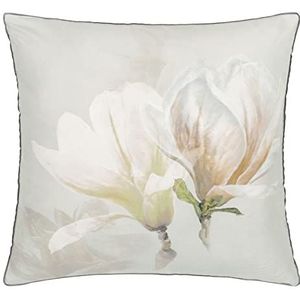 Kussensloop bedrukt katoensatijn, Yulan Magnolia, 65 x 65 cm, Designers Guild