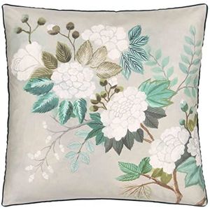 Kussensloop, bedrukt, katoen-satijn, oosterse bloem, 65 x 65 cm, Designers Guild