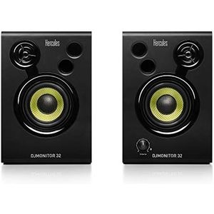 Hercules DJMonitor 32 - DJ speakerset - 2 x 15 Watt RMS actieve DJ Monitor Speaker - Zwart