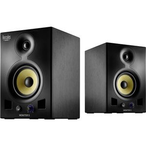 Hercules 4780905 Monitor 5: set actieve monitorspeakers met dubbele versterker (2 x 80 watt), elk met een 5 inch woofer