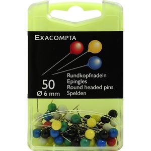 Exacompta 14375E BTE 50 EPING. SPHERIQUES 6MM C.ASS.