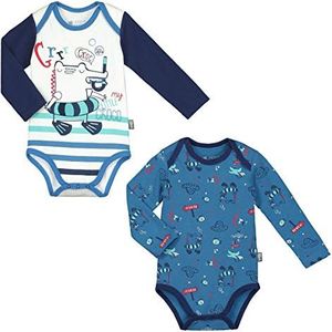 2 stuks bodys baby jongens crocoboy met lange mouwen - maat - 9 maanden (74 cm)