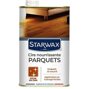 STARWAX - Geconcentreerde voedende was gewaxt en ruw parket - verzorgt en verfraait ruwe of reeds gewaxte parket - Renoveert en verzorgt - Gemakkelijk te verdelen - Gemaakt in Frankrijk - 1L - 30