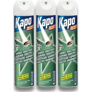 Kapo Spray alle kruipende insecten -  ! BESTE MIDDEL TEGEN SPINNEN ! - instant effect - lange nawerking VOORDEELPACK 3 bussen van 400ml