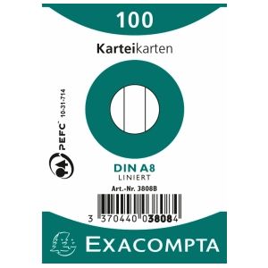 Karteikarten A8 liniert wei&#223; VE=100 St&#252;ck