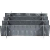 Compactor - Modulaire Ladeverdelers - Grijs - Polypropyleen - 6 Stuks