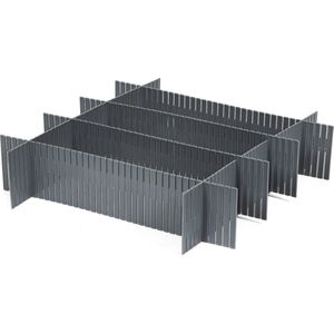 Compactor - Modulaire Ladeverdelers - Grijs - Polypropyleen - 6 Stuks