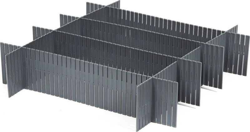 Compactor - Modulaire Ladeverdelers - Grijs - Polypropyleen - 6 Stuks