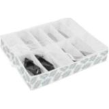 Compactor - Palma - Onderbed Schoenopbergtas - Grijs/Wit - 76 x 60 x H15 cm - 12 Vakken