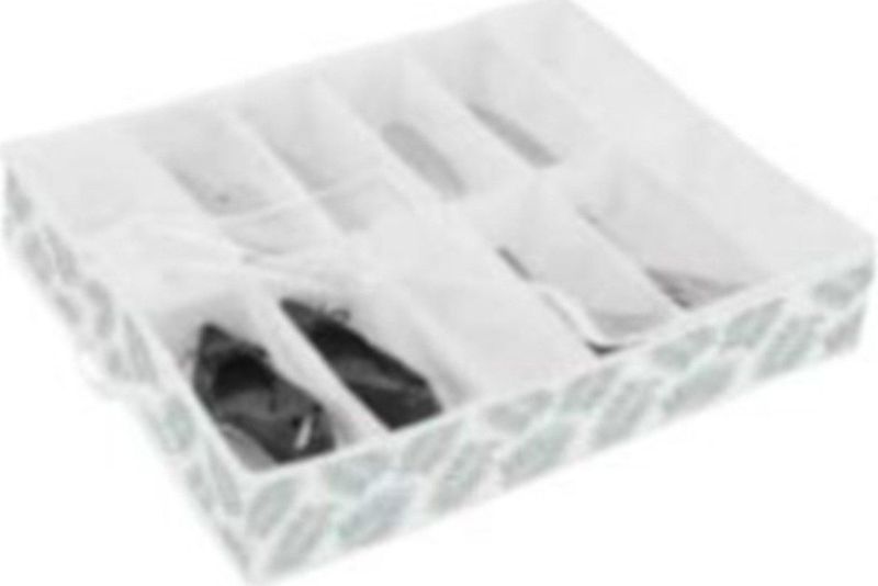 Compactor - Palma - Onderbed Schoenopbergtas - Grijs/Wit - 76 x 60 x H15 cm - 12 Vakken