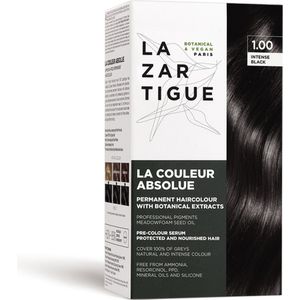 Lazartigue Pakket La Couleur Absolue Permanent Haircolour 1.00 Noir Intense