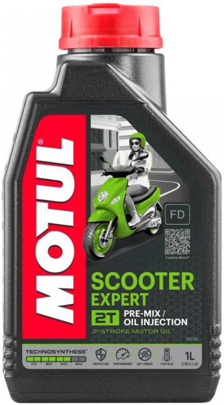 MOTUL - SCOOTER EXPERT 2T - Motorolie - Inhoud 1 Liter - Deels Synthetische Olie