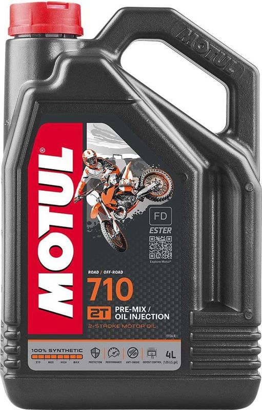 Motul - 710 - Synthetische Tweetaktolie - 4L - JASO FD 033MOT064 - API TC