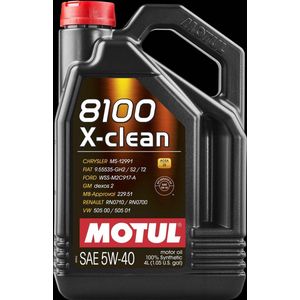 Motul - 8100 X-clean - Motorolie - 4 Liter - Viscositeit 5W-40