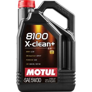 Motorolie Motul 8100 X Clean+ 5W30 5L Motor Olie