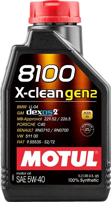 MOTUL 8100 X-CLEAN GEN2 - Motorolie - 1 Liter - 5W-40 - ACEA C3 - API SN