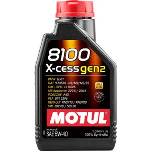 Motul 8100 X-Cess Gen2 - Smeermiddel - 5W40 - 1L