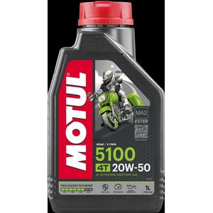 MOTUL - 5100 4T - Motorolie - 1 Liter - Viscositeit 20W-50 - JASO MA2 - API SM