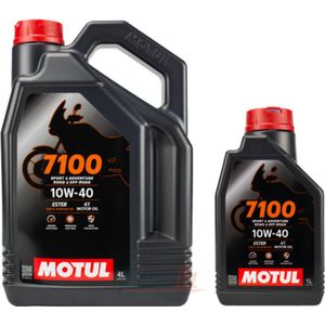 Motul 7100 10W40 - Motorolie - 4L + 1L - 100% Synthetisch