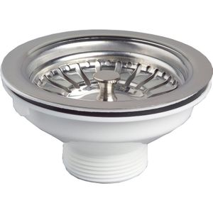 Wirquin Afvoerplug RVS Korf Ø90 mm Flexibele Overloopbuis L.300 mm