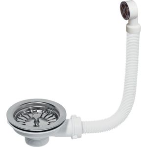 Wirquin afvoerplug met rvs korf Ø90 mm met overloop