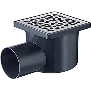 Wirquin 30720725 Afvoerset voor douche, 10 x 10 kiezelstenen, grijs
