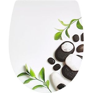 Wirquin 20722971 WC-bril met valrem, Marbella, afneembaar kiezelsteen