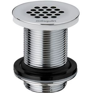 Afvoerplug - Chroom - Messing - 19 Gaten - Plat Rooster