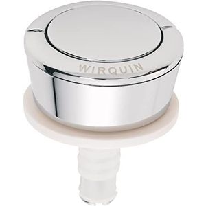 Wirquin Jollyflush Single Flush Chrome Toilet Drukknop 19007001, veelkleurig