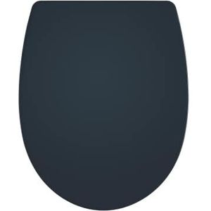 Wirquin 20724245 WC-bril met valrem Marbella van thermoplastisch kunststof, afneembaar, antracietgrijs