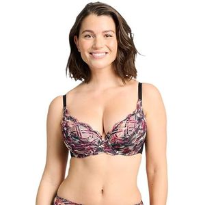 Sans Complexe Elise Fantaisy 70AAH62 Beugelbeha, klassiek, bedrukt, zwart/fuchsia