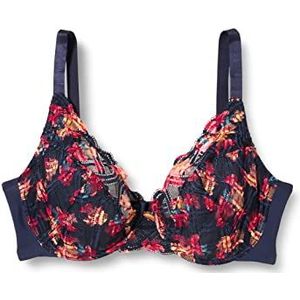 Sans Complexe Beha voor dames, Print marineblauw en bloemen, 90C